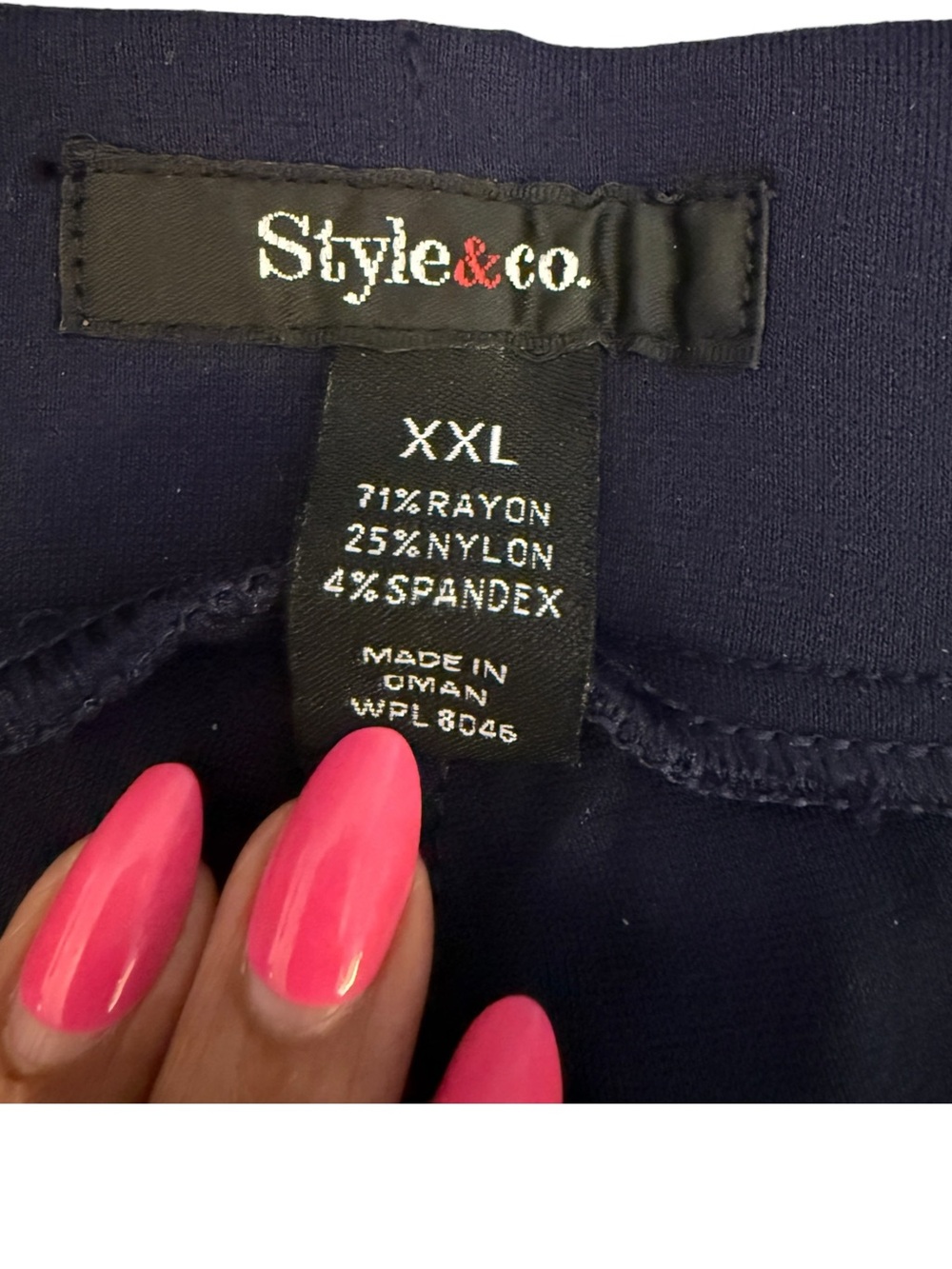 Style & Co. Navy Ponte Legging, size XXL - Picture 5 of 10